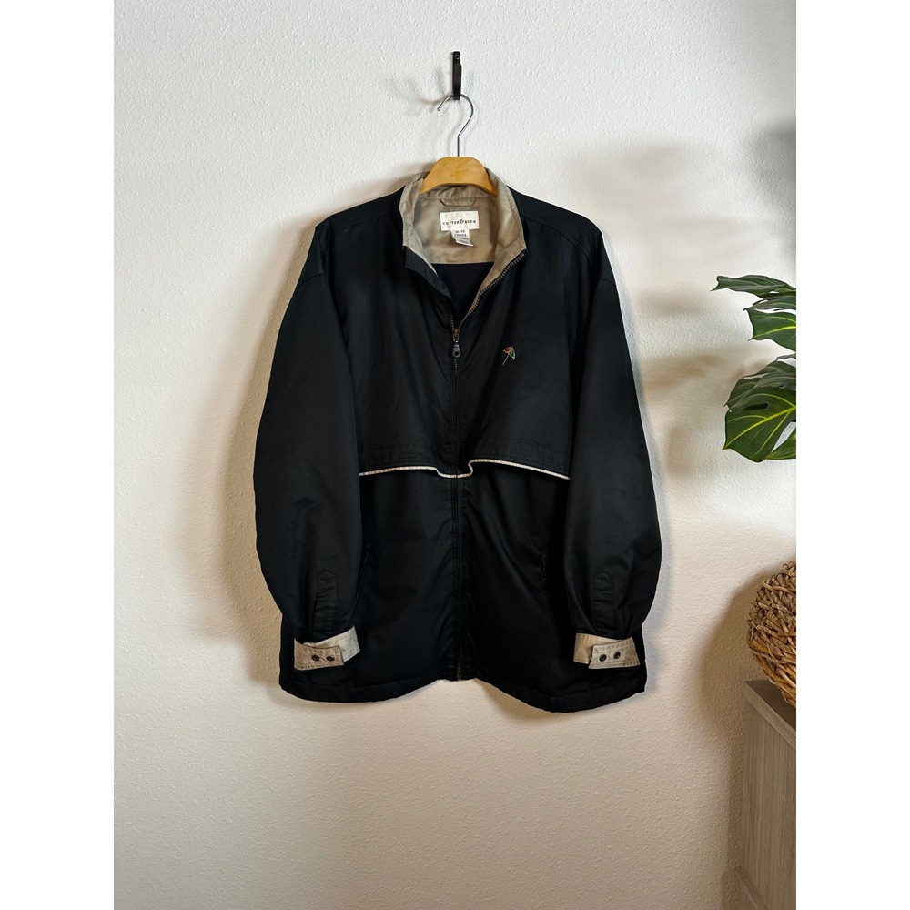 Cutter &‎ Buck Ladies Black Zip Up Jacket Arnold Palmer Bay Hill Logo XL